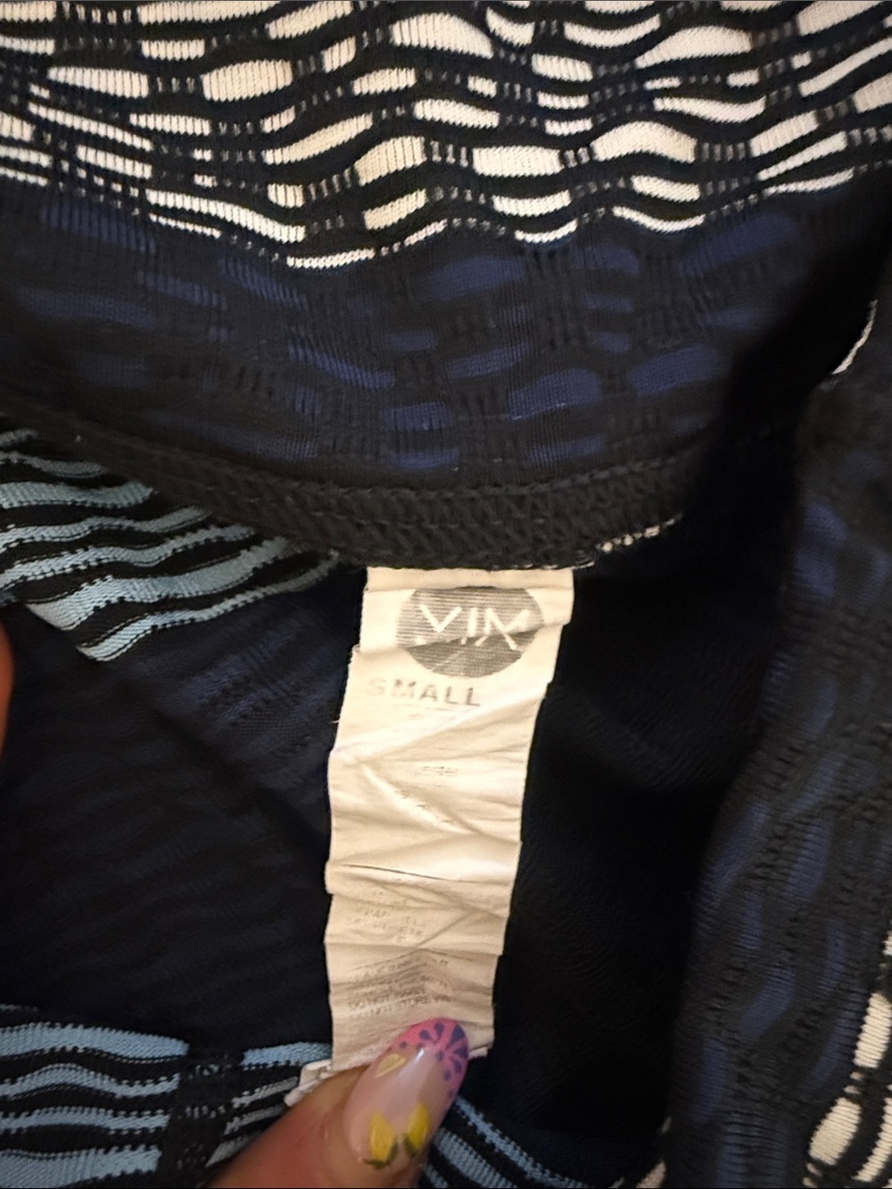 Vimmia Small Navy & Black Textured leggings - Picture 2 of 4